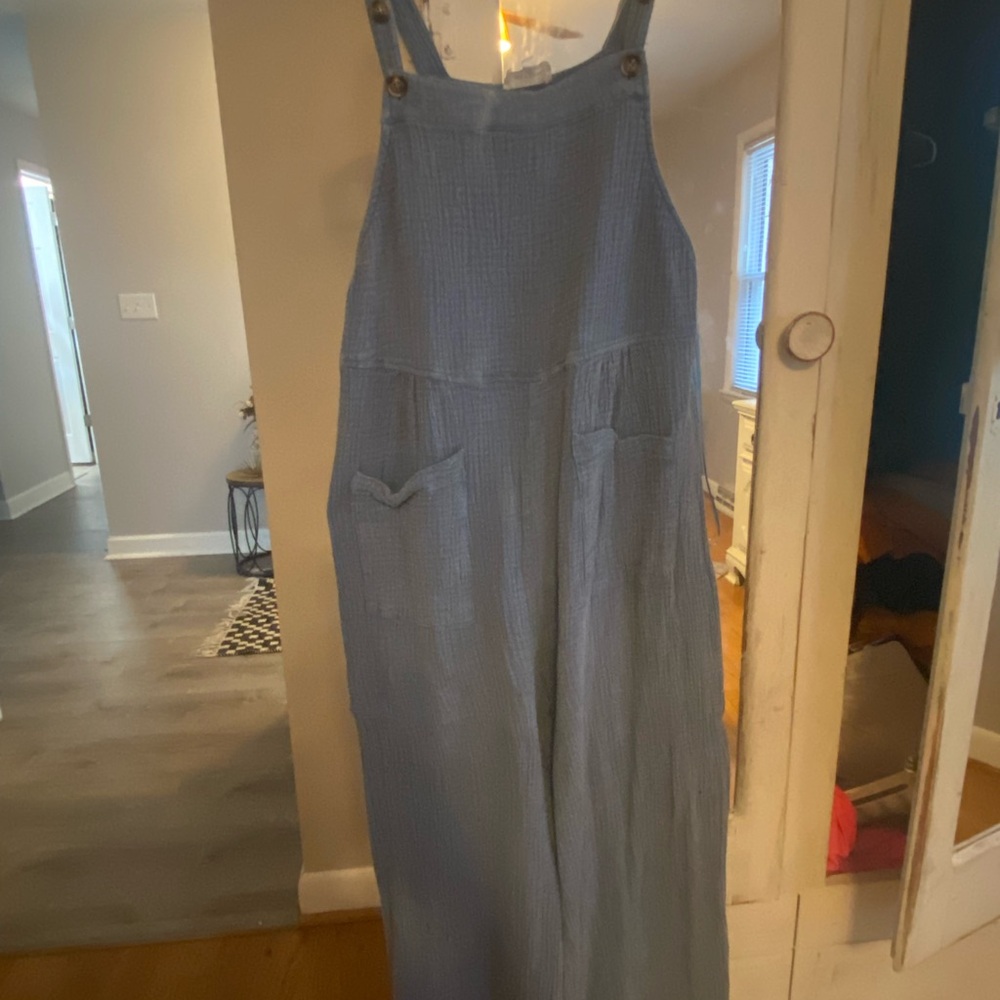 Casual Blue Women's Overalls
